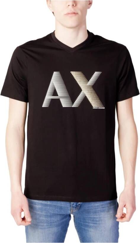 Armani Exchange Men& T-shirt Zwart Heren