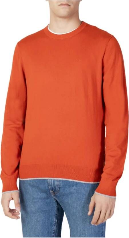 Armani Exchange Heren Trui Pullover Herfst Winter Collectie Orange Heren
