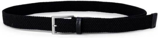 Armani Exchange Zwarte Herenriem met Gesp Black Heren