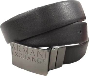 Armani Exchange Zilveren Riem Elegant en Stijlvol Black Heren