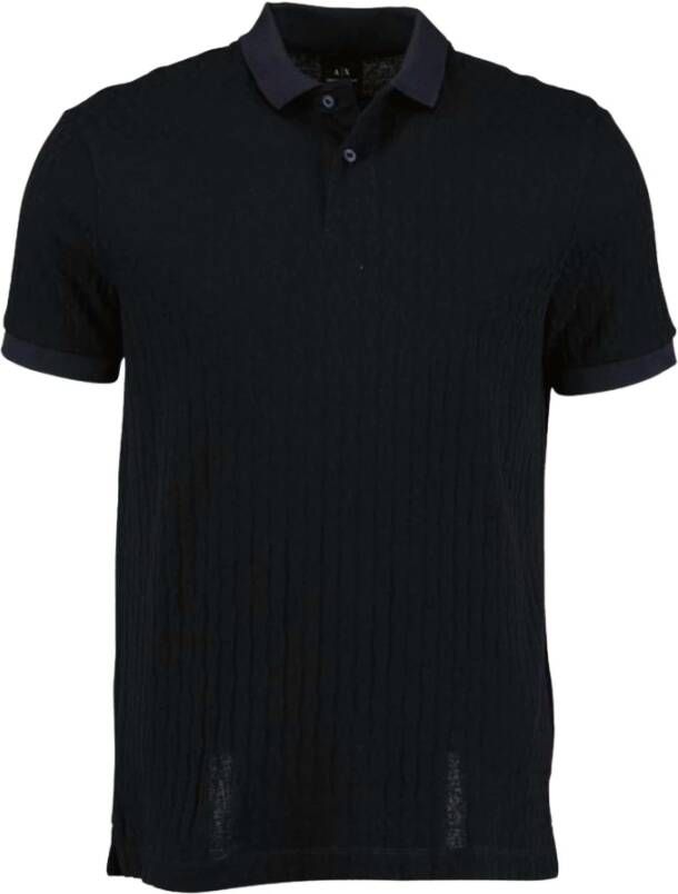 Armani Exchange Poloshirt met logomotief en dubbele knoopsluiting