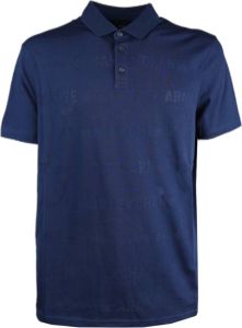 Armani Exchange Polo Shirt 3Lzfbb Zj6Qz 15Bf Blauw Heren