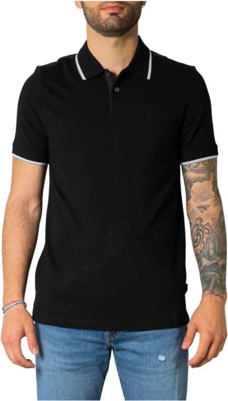 Armani Exchange Zwarte Polo Shirt met knoopsluiting Black Heren