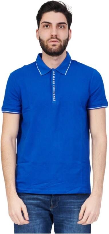 Armani Exchange Polo Shirts Blauw Heren