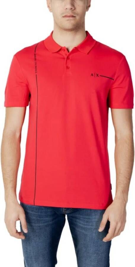 Armani Exchange Polo Shirts Rood Heren