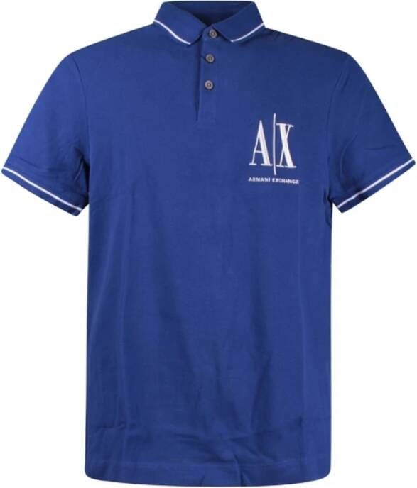 Armani Exchange Poloshirt Blauw Heren