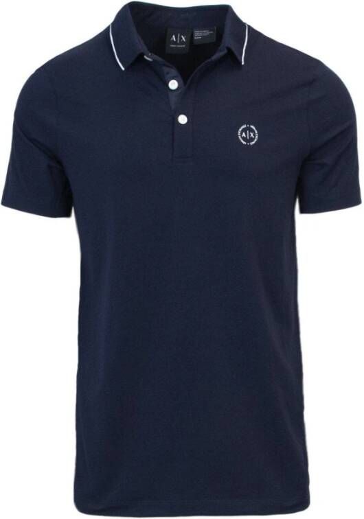 Armani Exchange Polo Shirts Blauw Heren