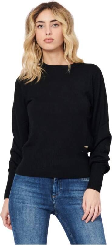 Armani Exchange Ronde hals gekweek Zwart Dames