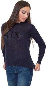Armani Exchange Women Clothing Sweatshirts Mirtillo Aw22 Zwart Dames