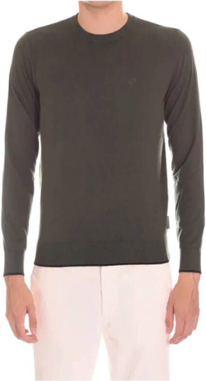 Armani Exchange Round-neck Knitwear Groen Heren
