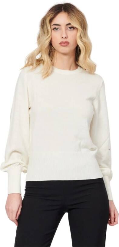 Armani Exchange Round-neck Knitwear Wit Dames