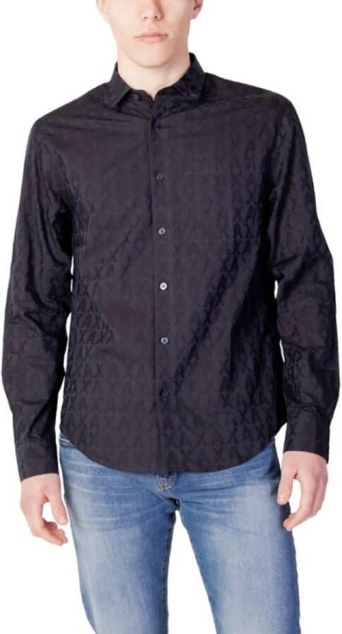 Armani Exchange Shirts Blauw Heren