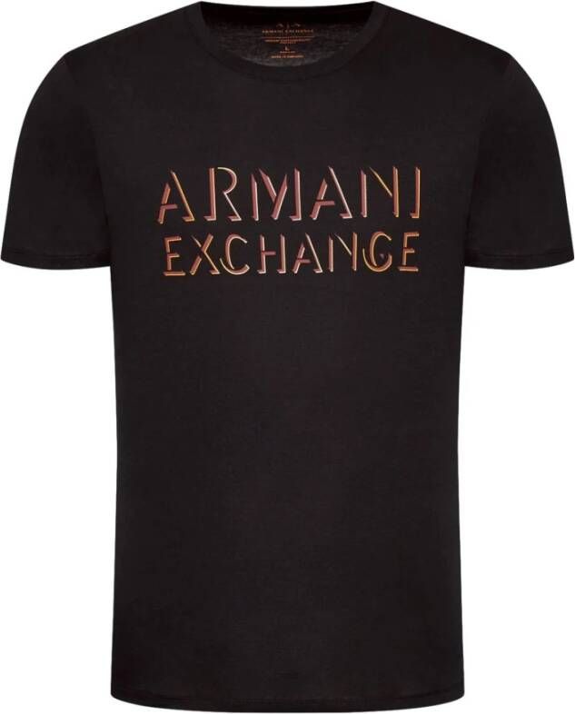Armani Exchange Shirts met korte mouwen Zwart Heren