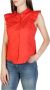 Armani Dames Mouwloze Shirt Lente Zomer Collectie Rood Dames - Thumbnail 1