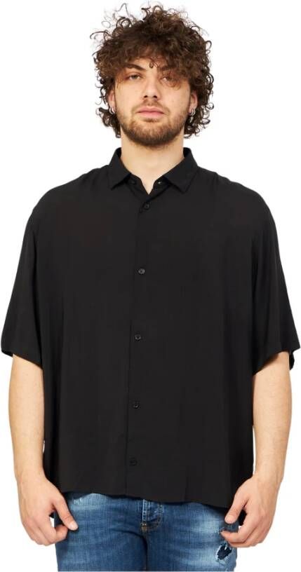 Armani Exchange Short Sleeve Shirts Zwart Heren