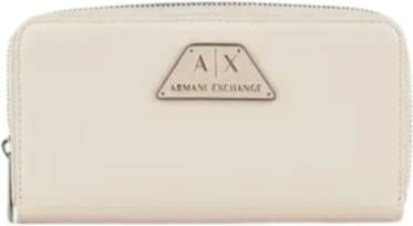 Armani Exchange Stijlvolle Portemonnee voor Heren Beige Dames