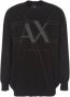 Armani Exchange Stijlvolle Pull voor Heren Zwart Heren - Thumbnail 1