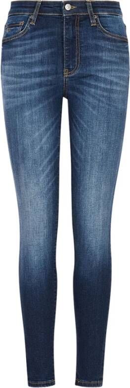 Armani Exchange Super Skinny Cropped Jeans Blauw Dames