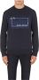 Emporio Armani Blauwe Stijlvolle Ronde Hals Sweatshirt voor Heren Blue Heren - Thumbnail 1