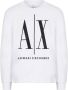 Armani Exchange Katoenmix Hoodless Sweatshirt Collectie White Heren - Thumbnail 5