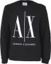 Armani Exchange Zwarte Print Sweatshirt voor Heren Black Heren - Thumbnail 1
