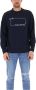 Emporio Armani Blauwe Stijlvolle Ronde Hals Sweatshirt voor Heren Blue Heren - Thumbnail 4