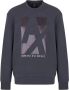 Armani Exchange Grijze Print Sweatshirt Herfst Winter Mannen Gray Heren - Thumbnail 2