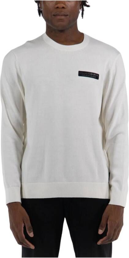 Armani Exchange Biologisch katoenen trui met kenmerkende stijl White Heren