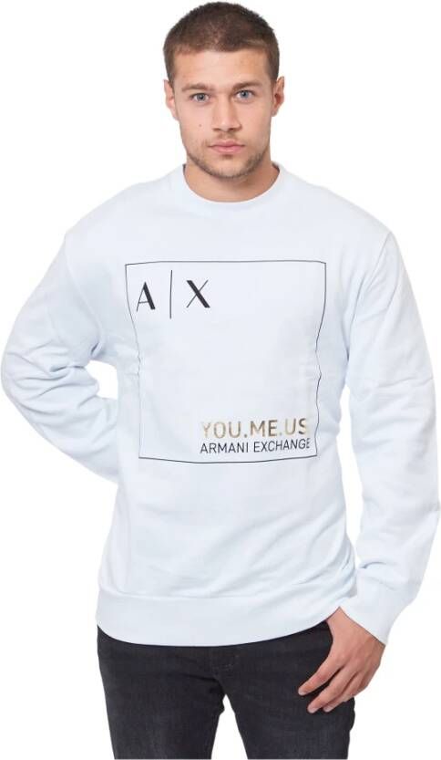 Armani Exchange blanke mannen sweatshirt Wit Heren