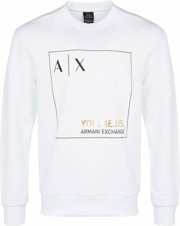 Armani Exchange blanke mannen sweatshirt Wit Heren