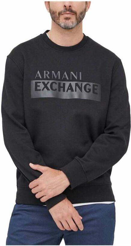 Armani Exchange Black Men Sweatshirt Zwart Heren
