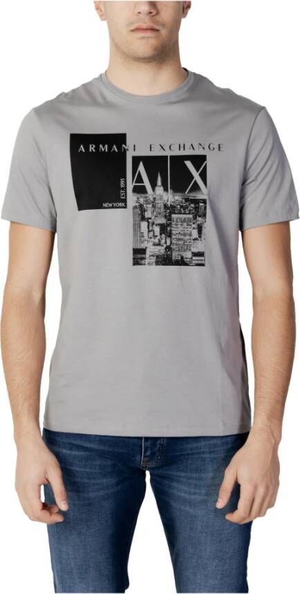 Armani Exchange T-shirt met fotoprint model 'Skyline'