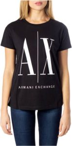 Armani Exchange T-shirt 8nytcx yjg3z Zwart Dames