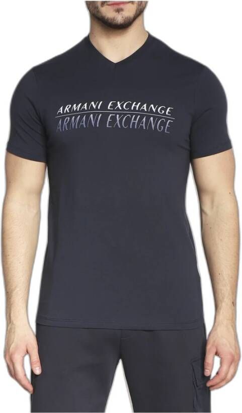 Armani Exchange T-shirt Blauw Heren
