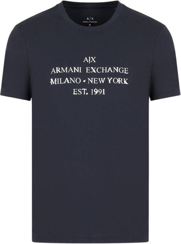 Armani Exchange T-shirt Donkerblauw 3Rztbd Zja5Z 1510 Blauw Heren