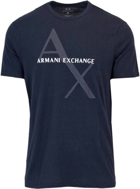Emporio Armani Blauwe Logo T-shirts en Polos Blauw Heren