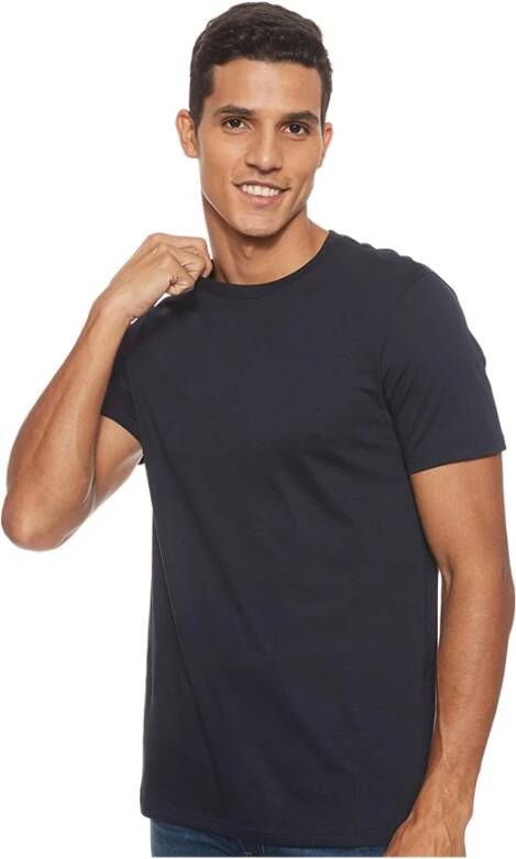 Armani Exchange Blauwe T-shirts en Polos U MM Giro Pima Blue Heren