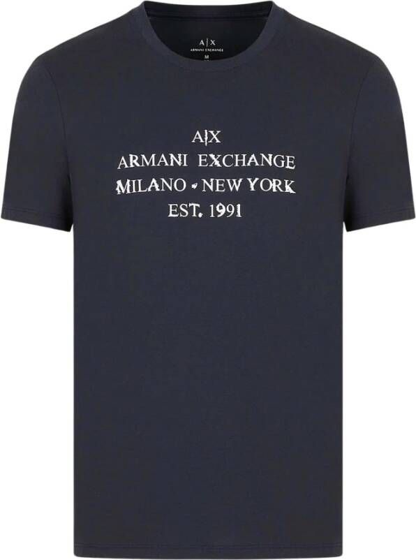 Armani Exchange T-shirt Donkerblauw 3Rztbd Zja5Z 1510 Blauw Heren