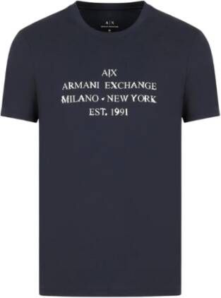Armani Exchange T-Shirt Klassieke Stijl Blauw Heren