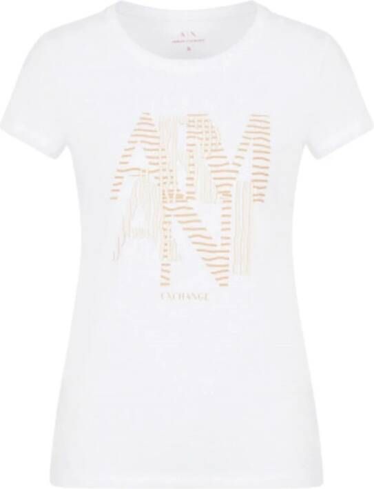 Armani Exchange Klassieke Stijl T-Shirt Diverse Kleuren White Dames