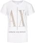 Armani Exchange Geprint T-shirt met ronde hals van katoen White Dames - Thumbnail 3