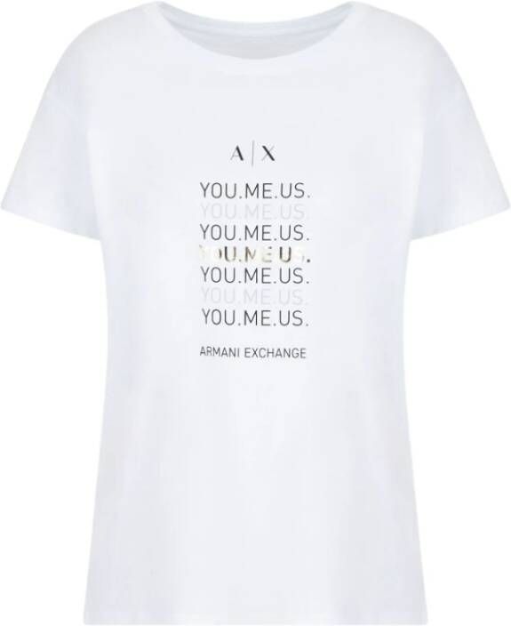 Armani Exchange T-shirt met tekst