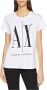Armani Exchange Witte Bedrukte Dames T-shirt White Dames - Thumbnail 3