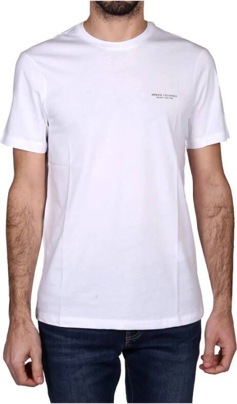 Armani Exchange Witte T-shirts en Polos met Micrologo White Heren