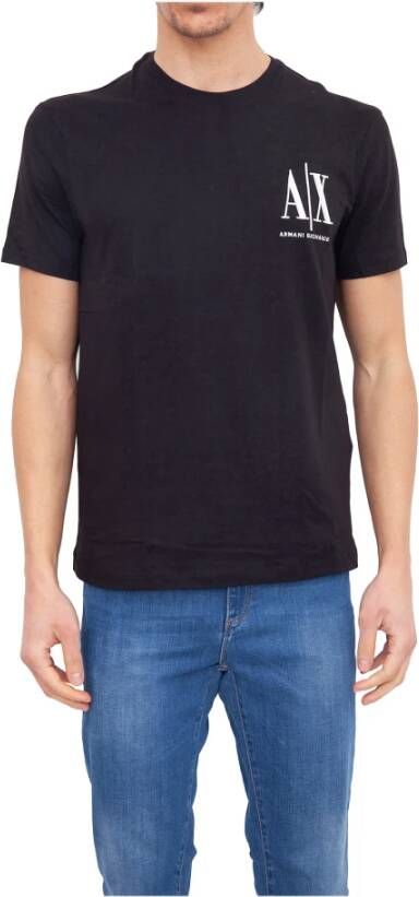Armani Exchange Klassiek Zwart Kortemouw T-Shirt Black Heren