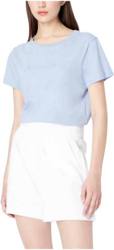 Armani Exchange Dames T-shirt met korte mouwen Blue Dames