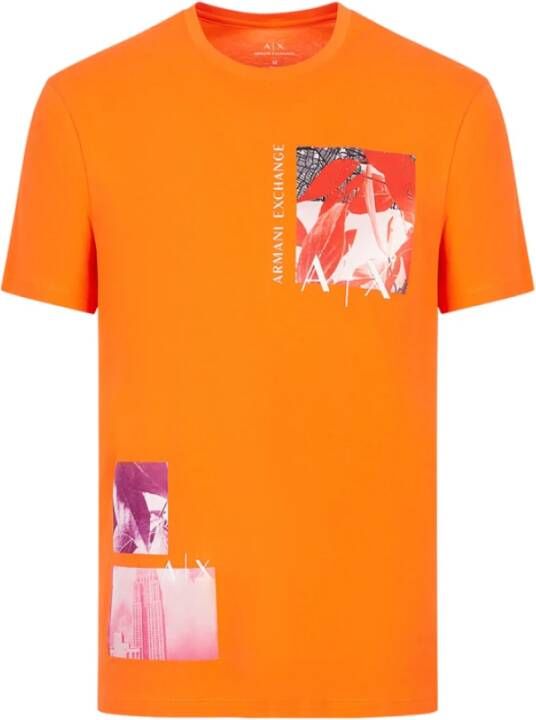 Armani Exchange T-Shirts Oranje Heren