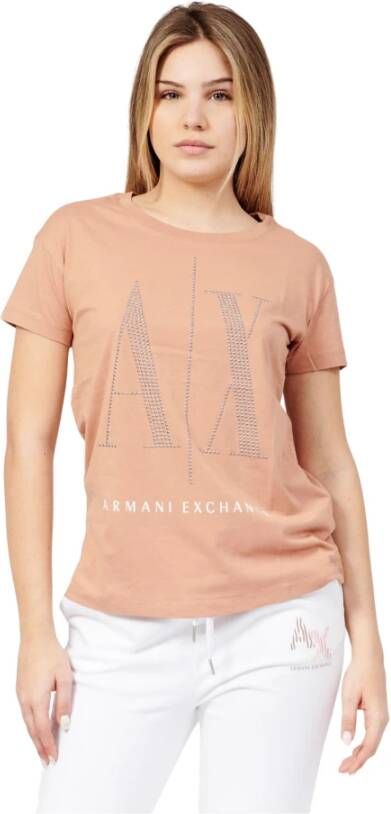 Armani Exchange T-Shirts Roze Dames