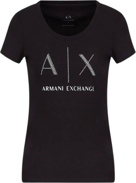 Armani Exchange Logo Borchie Piccole 8Nyt83 Yj16Z Black Dames