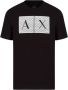 Armani Exchange Zwart Print T-Shirt voor Heren Black Heren - Thumbnail 1